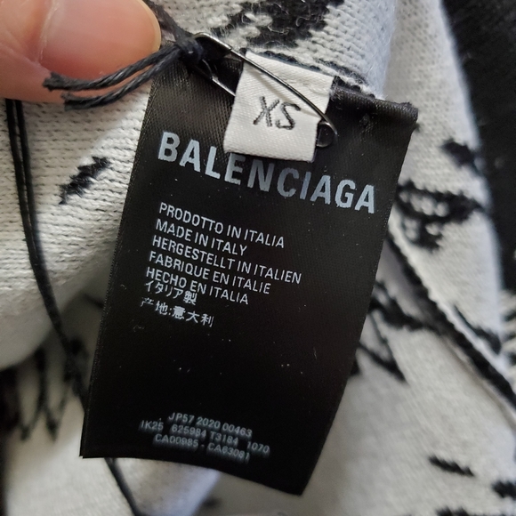 Balenciaga Allover Logo Jumper Sweater XS - Picture 7 of 7